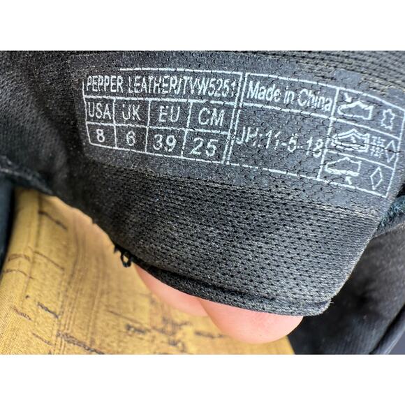 VIONIC Pepper Womens Sz 8 Black Leather Open Toe Platform Slip On Wedge Sandals - Picture 13 of 15